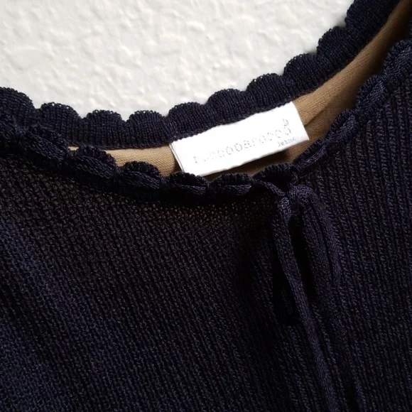 Roccobarocco Crochet Sleeveless Midi Dress Blue Size S - Picture 2 of 6